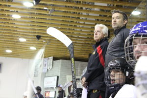 Barry Smith Andy Mills of the New Zealand Ice Hockey Federation at Prep Camp